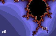 Mandelbrot con zoom 6x