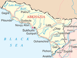 Mapa de Abjasia